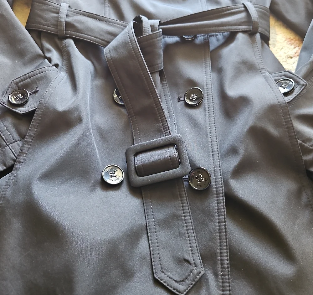 Calvin Klein Midnight Blue Trench Coat - Picture 4 of 7